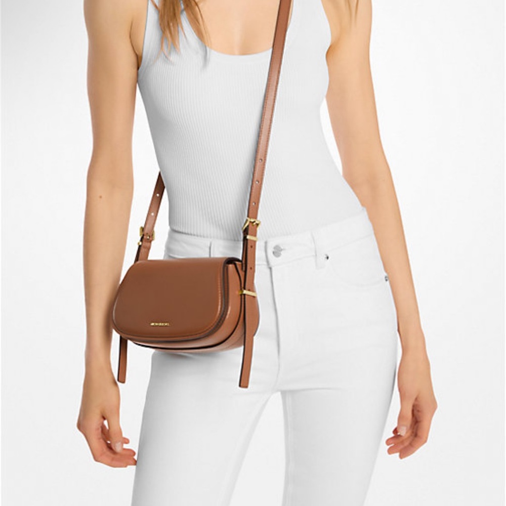 Michael Kors Tan Leather Crossbody Bag - Picture 5 of 5